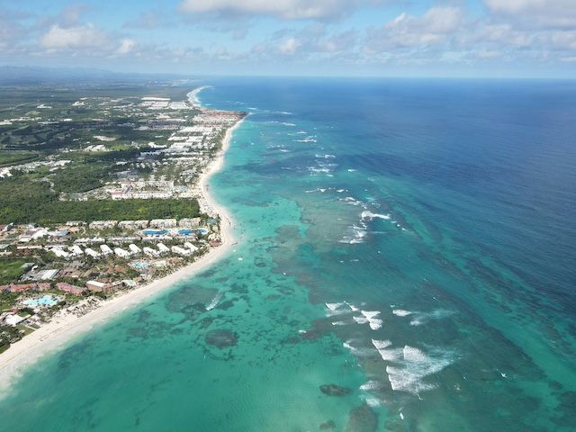 aerial view of punta cana